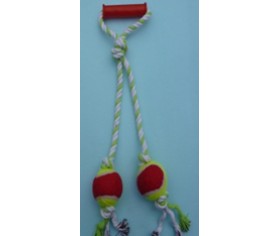 Rope Pull Toy - Handle & 2 Balls